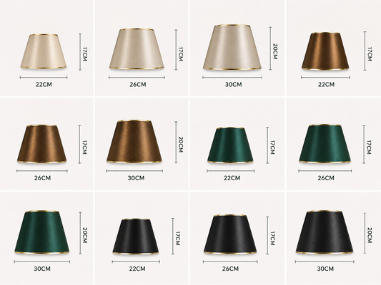 Variantes de couleurs de l’abat-jour Haussmann en tissu et PVC