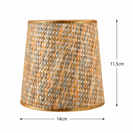 Dimensions de l’abat-jour Valois : diamètre 14 cm et hauteur 11,5 cm