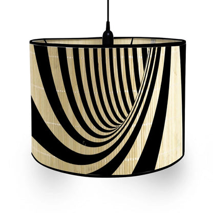 Abat-jour Bonaparte avec motif arcs noir et beige