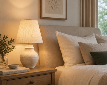 Lot de 2 abat-jours Castiglione dans une chambre avec lumière chaude