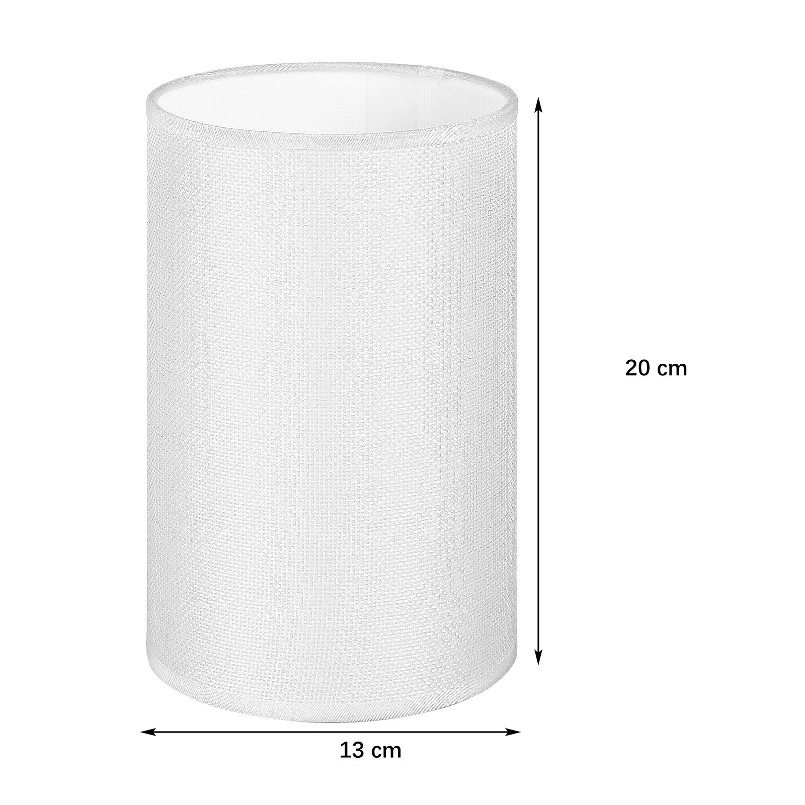 Dimensions de l’abat-jour Censier en lin naturel diamètre 13 cm et hauteur 20 cm