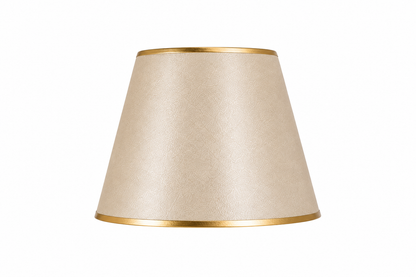 Abat-jour Haussmann beige avec bordure dorée