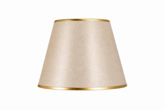 Abat-jour Haussmann beige avec bordure dorée