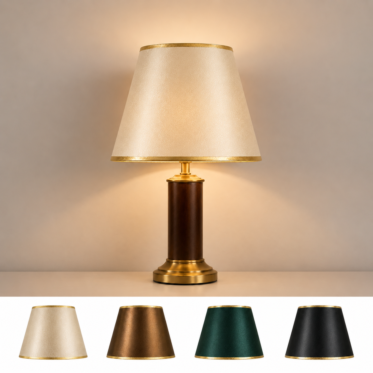 Abat-jour Haussmann sur lampe de table avec variantes de couleurs