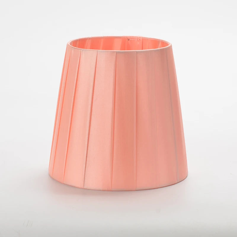 Abat-jour Lamarck rose en tissu plissé compatible E14
