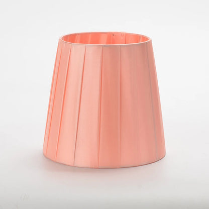 Abat-jour Lamarck rose en tissu plissé compatible E14