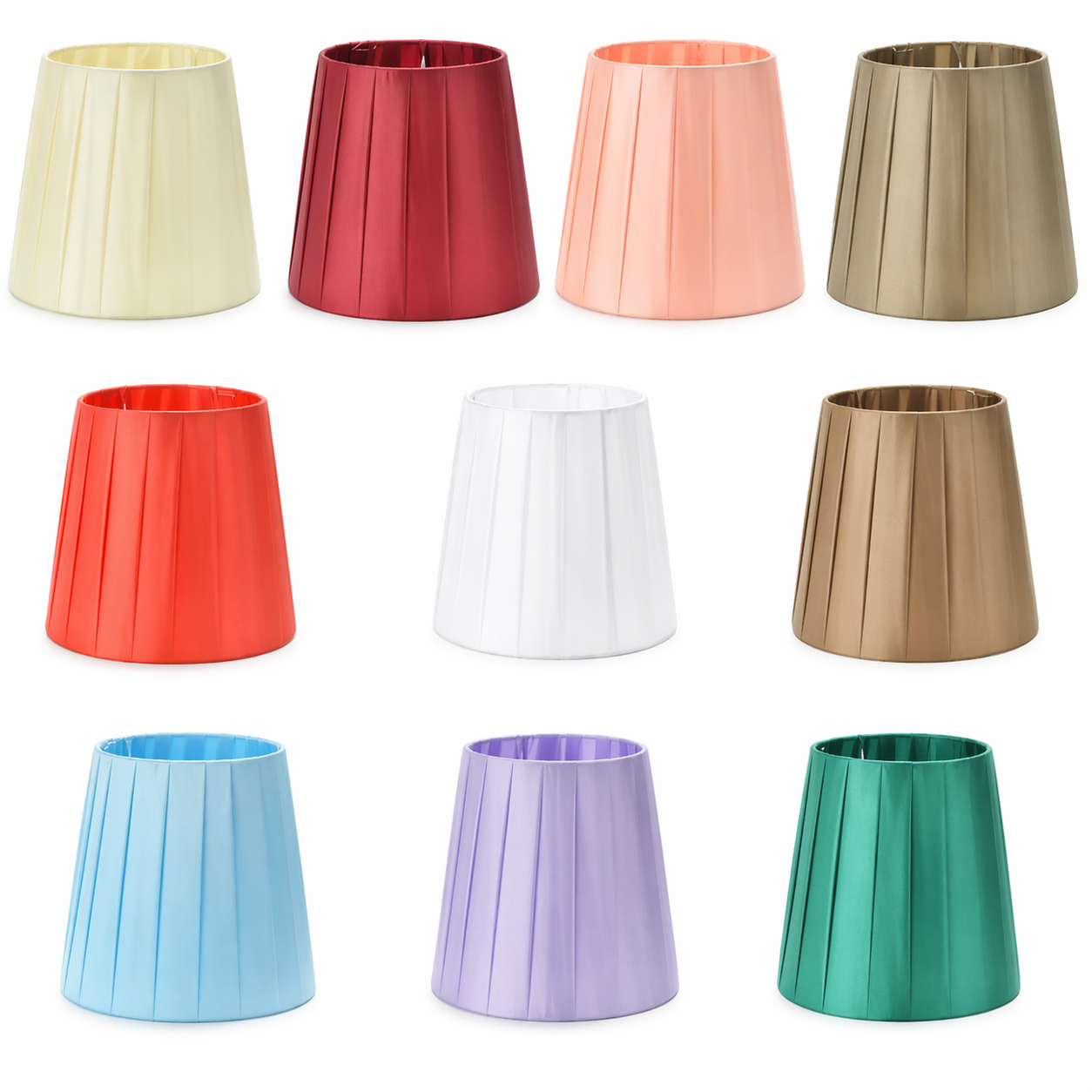 Variantes de couleurs de l’abat-jour Lamarck en tissu plissé