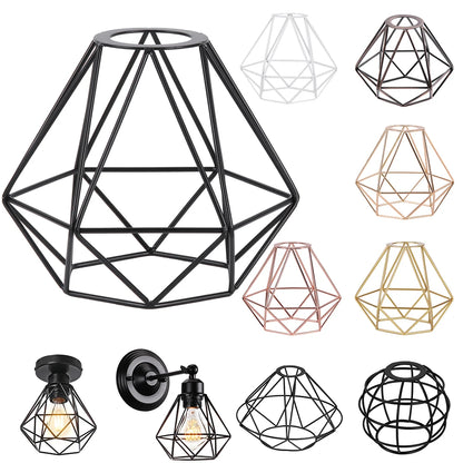 Abat-jour Pyramides en cage de fer géométrique disponible en 8 coloris