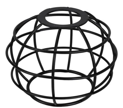 Abat-jour Pyramides noir en cage de fer ronde