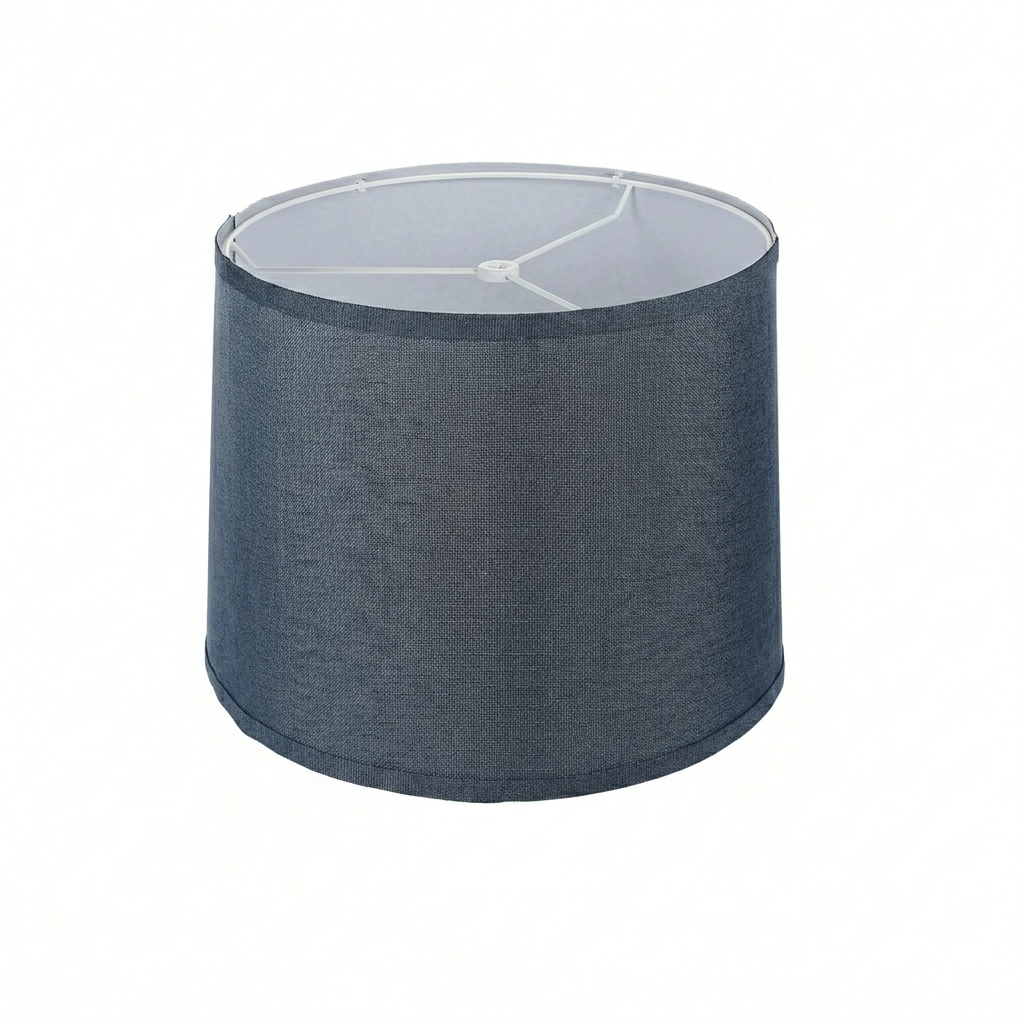 Abat-jour Raspail en lin naturel bleu diamètre 29 cm