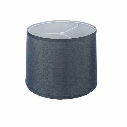Abat-jour Raspail en lin naturel bleu diamètre 29 cm