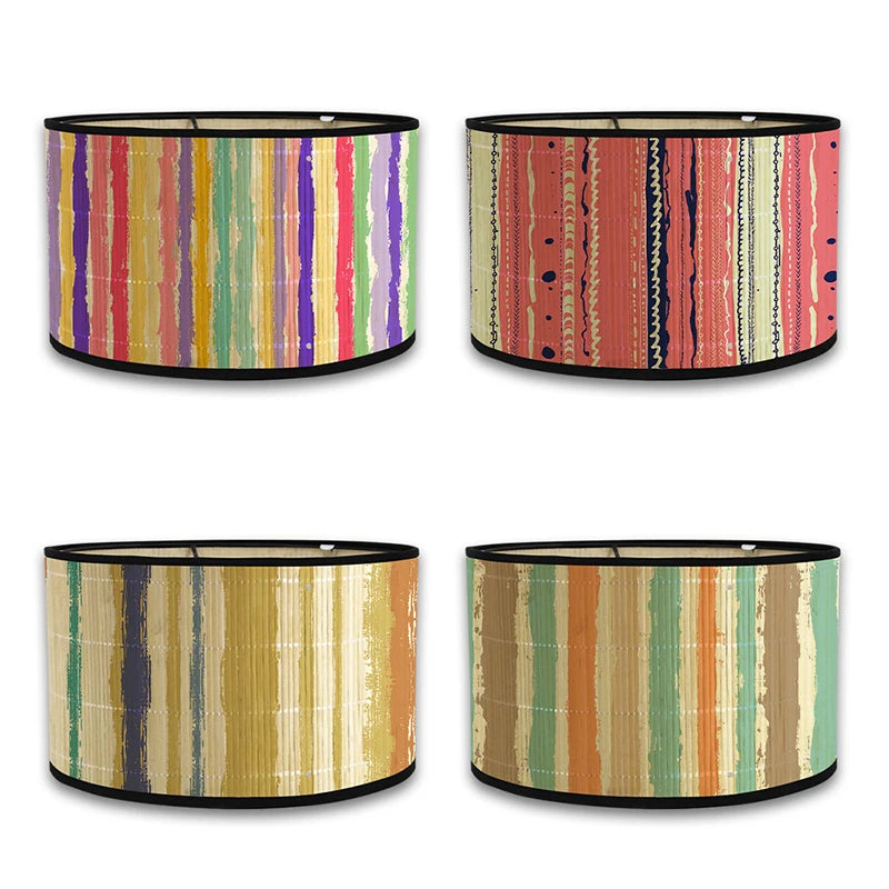 Abat-jour Rivoli en bambou et fer multicolore diamètre 30 cm