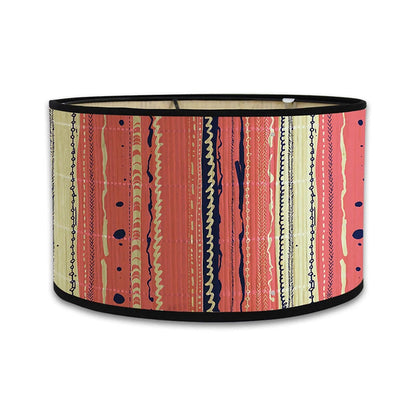 Abat-jour Rivoli en bambou et fer coloris rouge corail