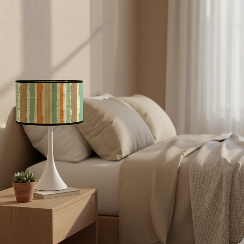 Abat-jour Rivoli sur lampe de chevet dans une chambre claire