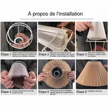 Guide d’installation de l’abat-jour Sèvres en PVC plissé