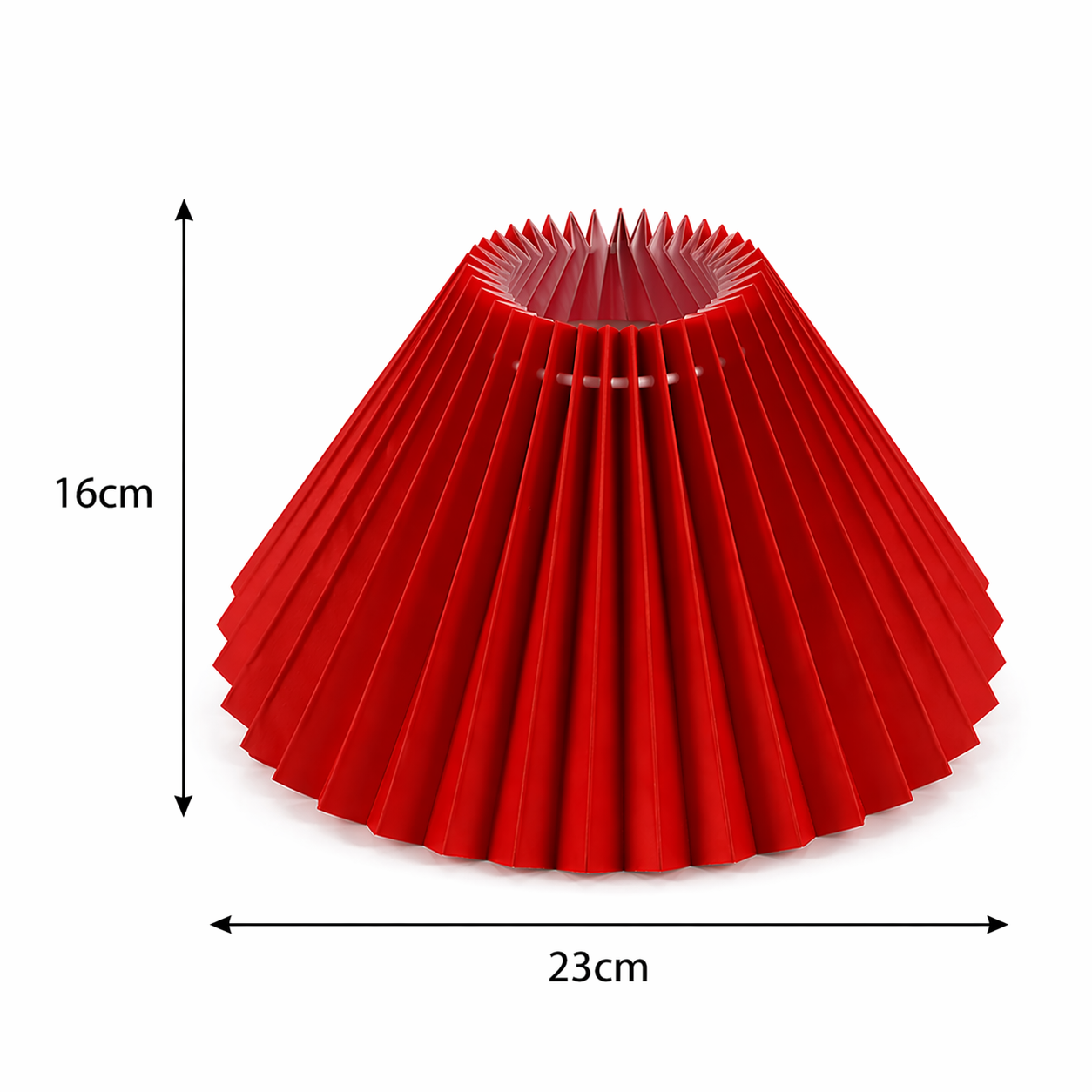 Dimensions de l’abat-jour Sèvres rouge : diamètre 23 cm et hauteur 16 cm
