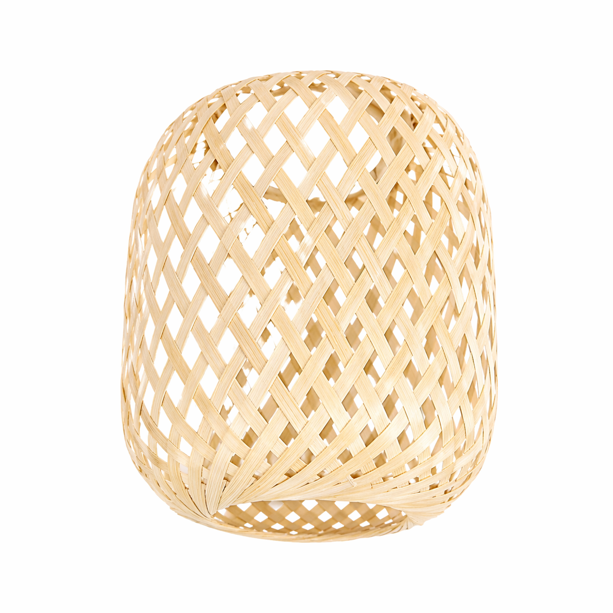 Abat-jour Sully en bambou tissé naturel diamètre 15 cm