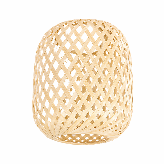 Abat-jour Sully en bambou tissé naturel diamètre 15 cm