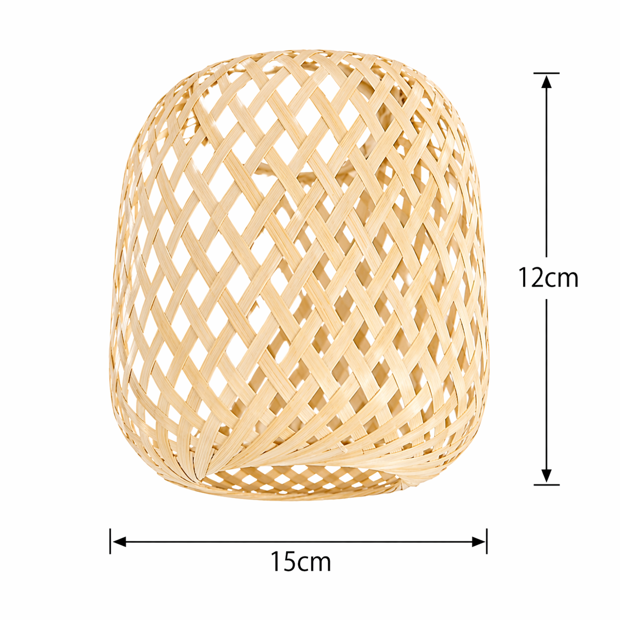 Dimensions de l’abat-jour Sully : diamètre 15 cm et hauteur 12 cm