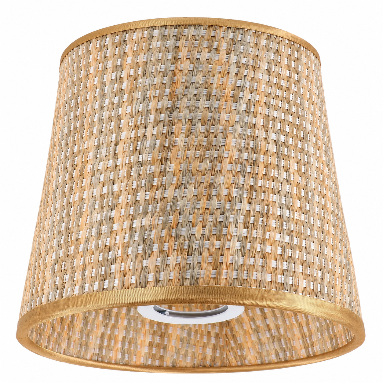 Abat-jour Valois en textile et papier diamètre 14 cm
