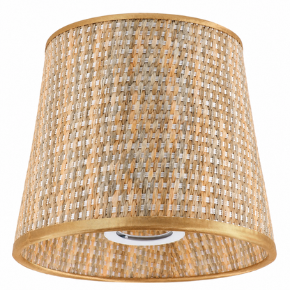 Abat-jour Valois en textile et papier diamètre 14 cm