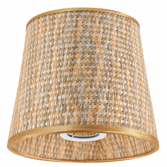 Abat-jour Valois en textile et papier diamètre 14 cm