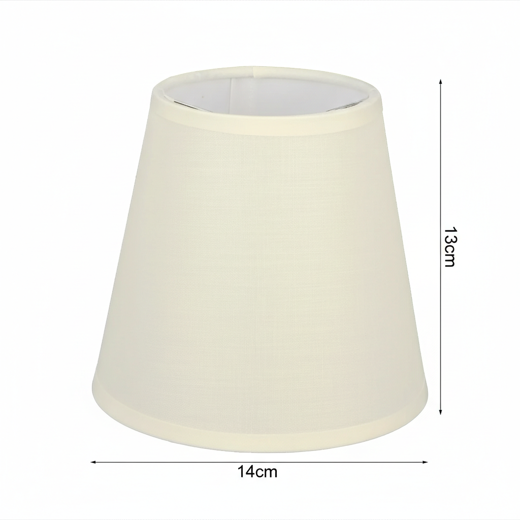 Dimensions de l’abat-jour Varenne : diamètre 14 cm et hauteur 13 cm