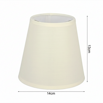 Dimensions de l’abat-jour Varenne : diamètre 14 cm et hauteur 13 cm