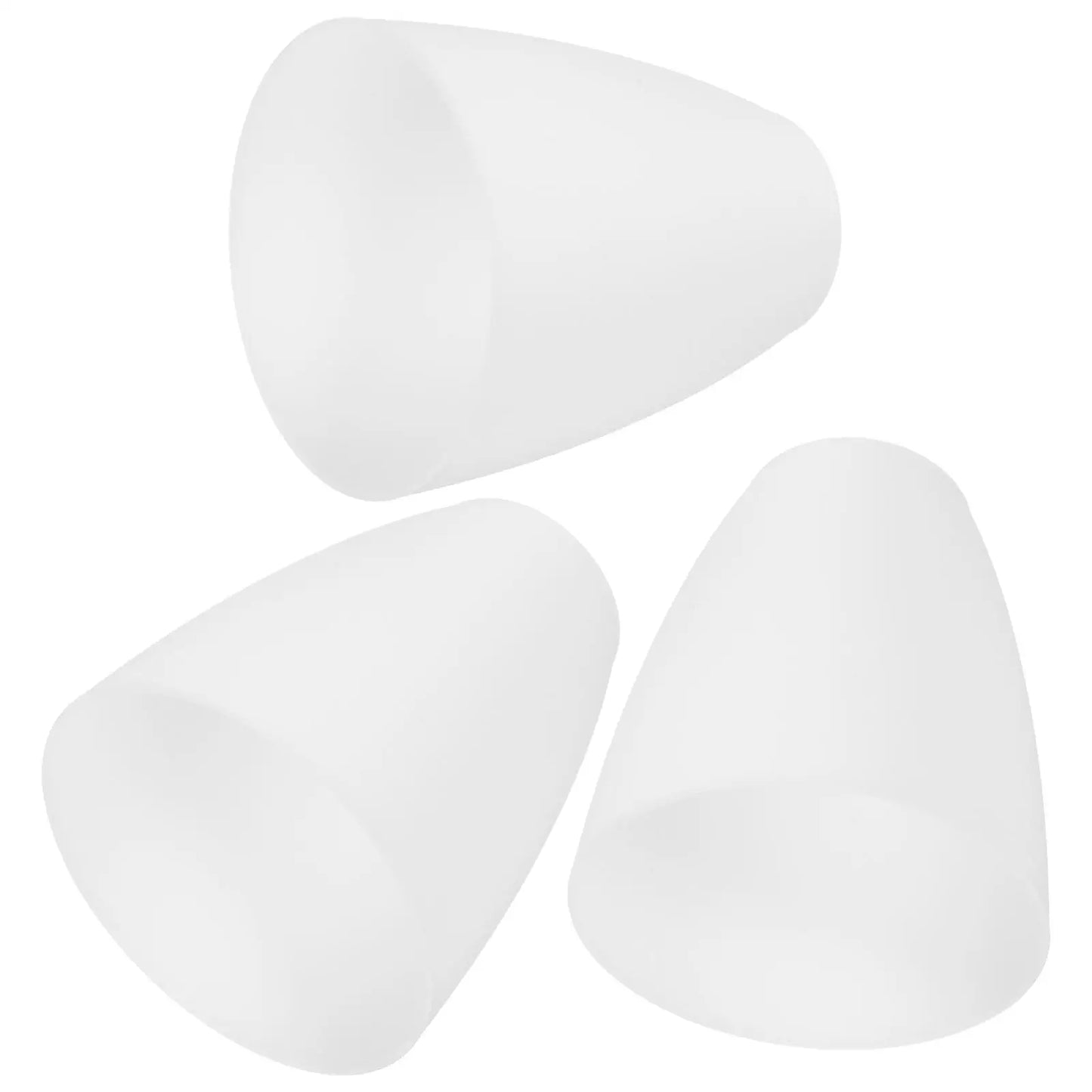 Coffret de 3 abat-jours Alésia en plastique blanc diamètre 10 cm