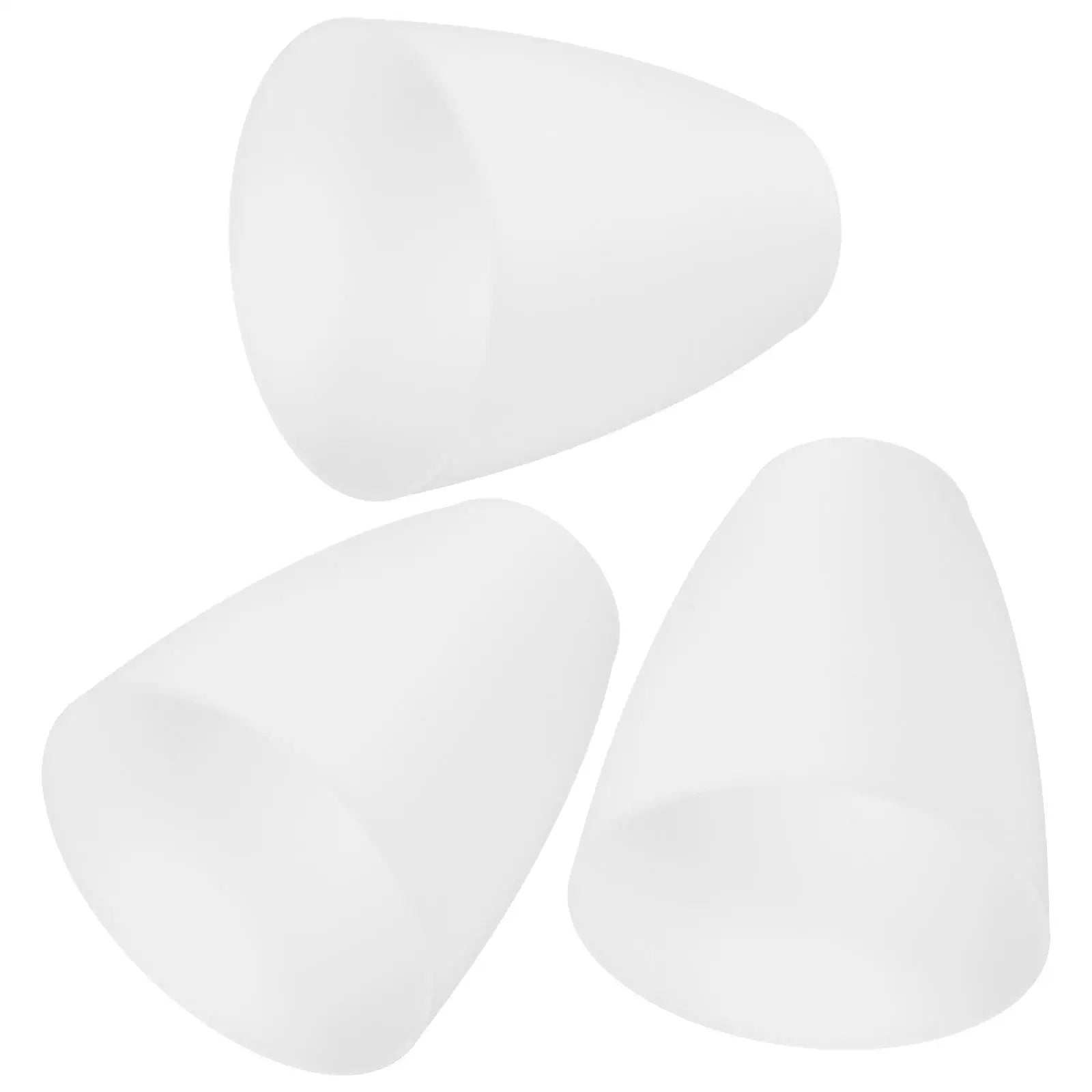 Coffret de 3 abat-jours Alésia en plastique blanc diamètre 10 cm